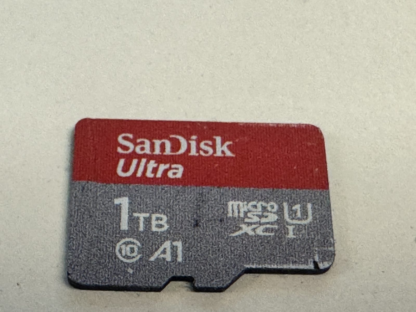 SanDisk Ultra 1 TB microSDXC UHS-I A1 memory card, front label